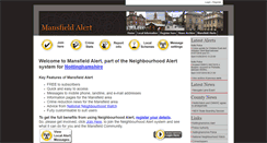 Desktop Screenshot of mansfieldalert.co.uk